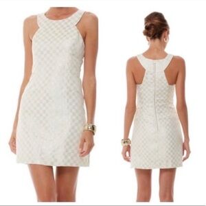 Lilly Pulitzer Cream Checkered Shift Dress